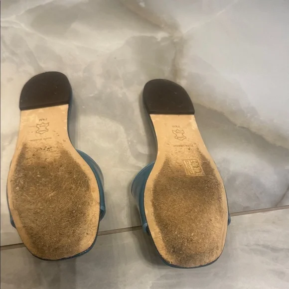 Tory Burch Blue and Gold Sandals - Picture 3 of 4